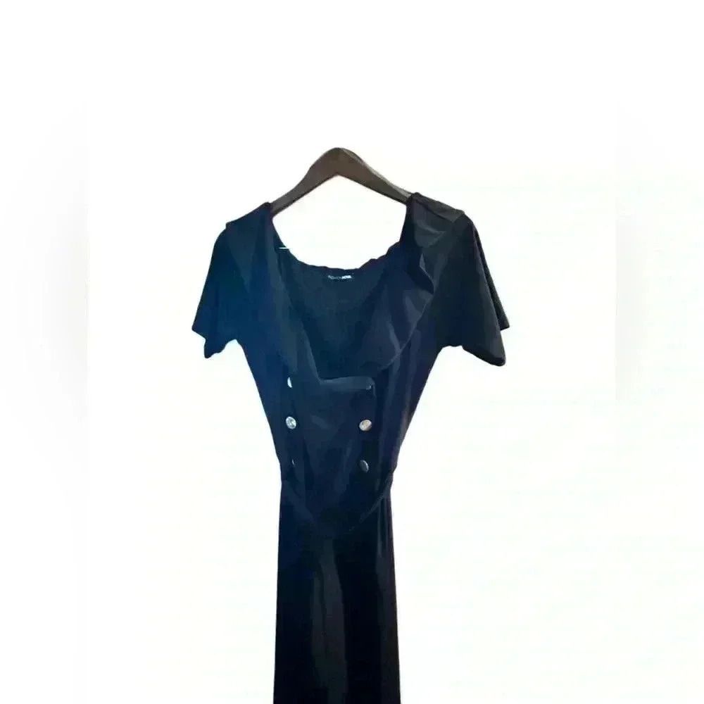 Fashion Nova Belted Black Jumpsuit Size 1X - Picture 3 of 8
